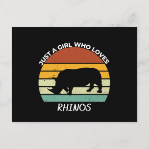 Carte Postale Just a girl who loves rhinos