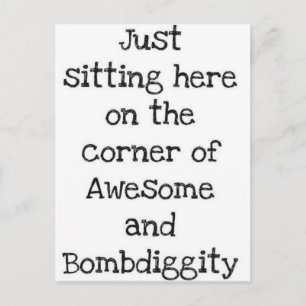 Carte Postale Juste assis ici