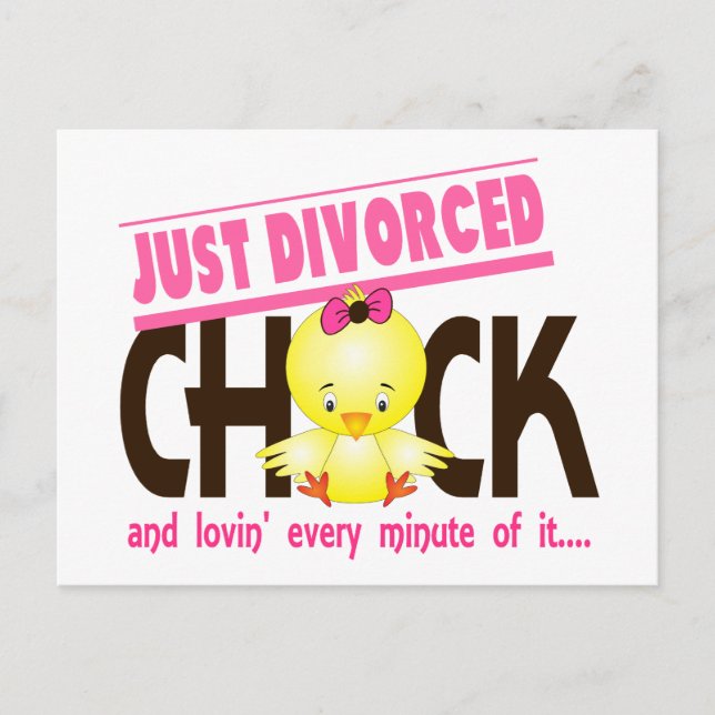 Carte Postale Juste Chick Divorcé (Devant)