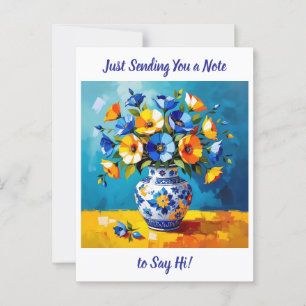 Carte Postale Juste dire HI   Rester en contact