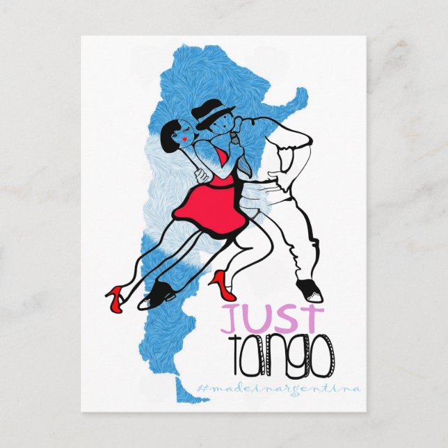 Carte Postale Juste du tango fait en Argentine (Devant)