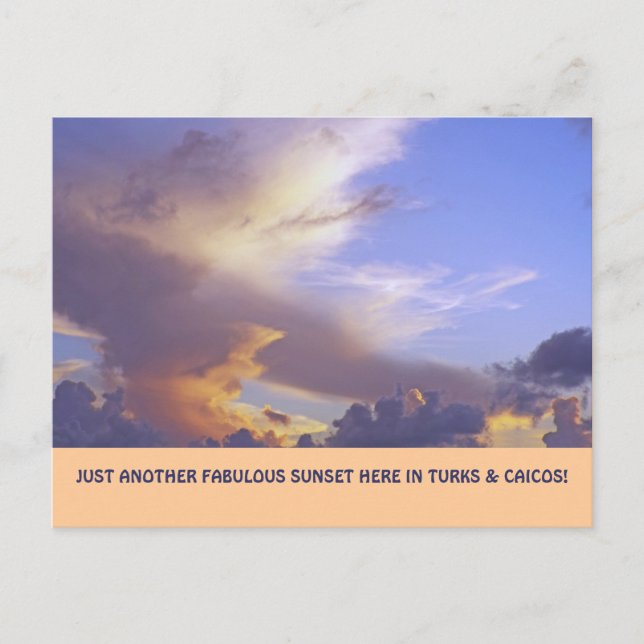 CARTE POSTALE "JUSTE UN AUTRE COUCHER DE SOLEIL FABULEUX" (TURKS (Devant)