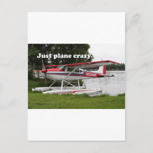 Carte Postale Juste un avion fou : Avion flotteur Cessna, Alaska