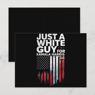 Carte Postale Juste Un Blanc Pour Kamala Harris Election 2024