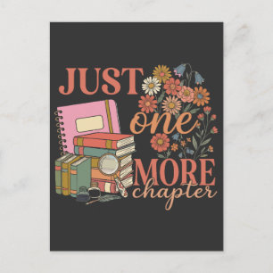Carte Postale Juste un chapitre de plus Livre Amour Rétro Pile