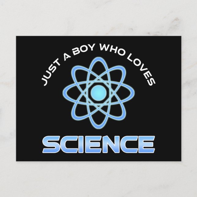 Carte Postale Juste un garçon qui aime la science (Devant)