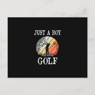 Carte Postale Juste un garçon qui aime le golf