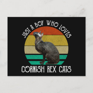 Carte Postale Juste un garçon qui aime les chats Cornish Rex