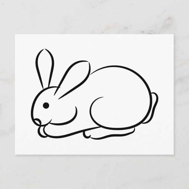 Carte Postale Juste un lapin (Devant)