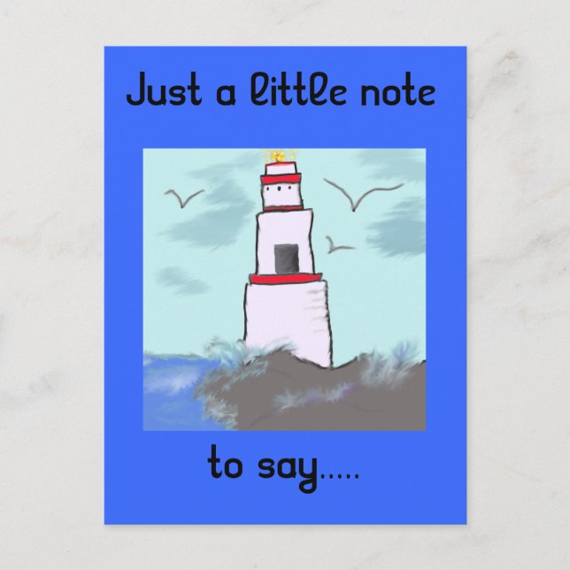 Carte Postale Juste un petit mot, (Devant)