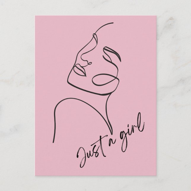CARTE POSTALE JUSTE UNE FILLE (Devant)