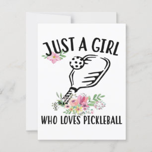 Carte Postale Juste une fille qui adore Pickleball
