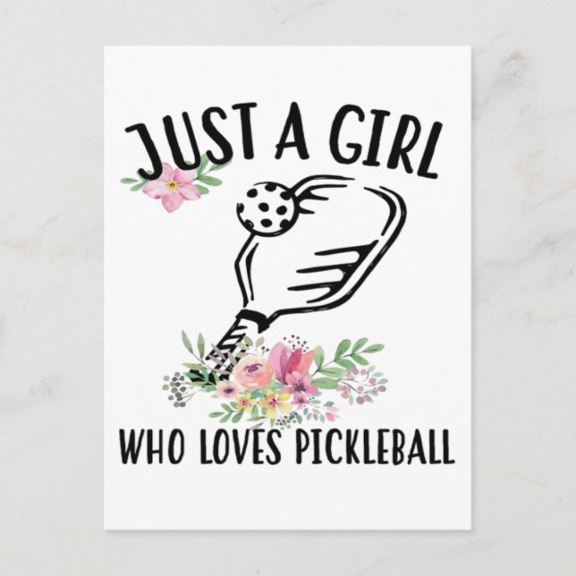 Carte Postale Juste une fille qui adore Pickleball (Devant)