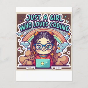 Carte Postale Juste Une Fille Qui Aime Coder Geek Coding Femmes