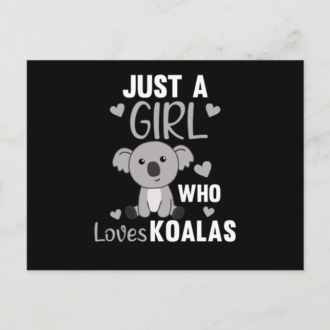 Carte Postale Juste Une Fille Qui Aime Koalas Cute Koala Ours (Devant)