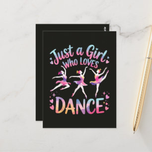 Carte Postale Juste une fille qui aime la danse