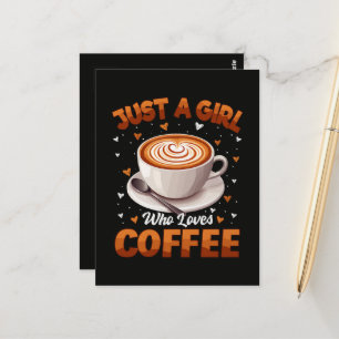 Carte Postale Juste une fille qui aime le café