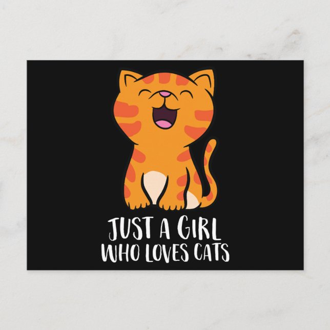 Carte Postale Juste une fille qui aime les chats Pullover (Devant)