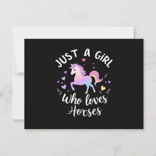 Carte Postale Juste Une Fille Qui Aime Les Chevaux