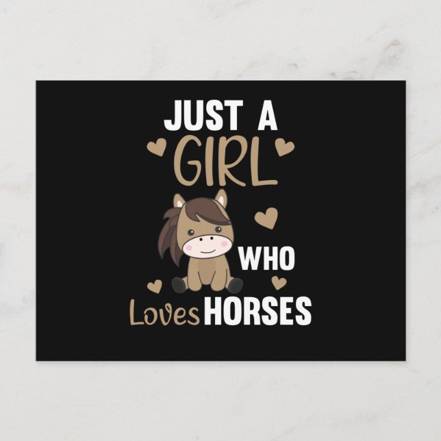 Carte Postale Juste Une Fille Qui Aime Les Chevaux Cheval Doux C (Devant)