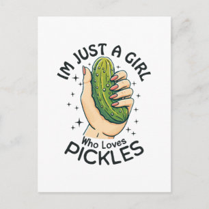 Carte Postale Juste une fille qui aime les cornichons - Vegan dr