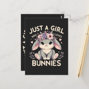 Carte Postale Juste Une Fille Qui Aime Les Lapins