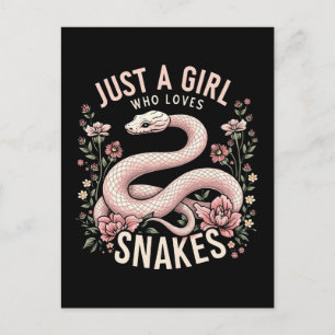 Carte Postale Juste une fille qui aime les serpents