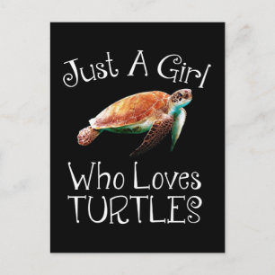 Carte Postale Juste Une Fille Qui Aime Les Tortues