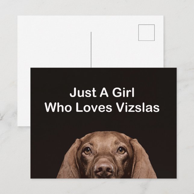 Carte Postale Juste une fille qui aime les Vizslas (Devant / Derrière)