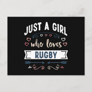 Carte Postale Juste une fille qui aime Rugby Cadeaux drôles