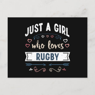 Carte Postale Juste une fille qui aime Rugby Dons Amusants