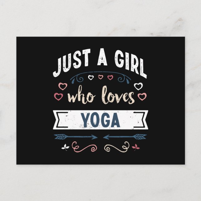 Carte Postale Juste une fille qui aime Yoga Drôle cadeaux (Devant)