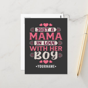Carte Postale Juste une maman amoureuse de son garçon