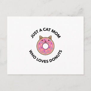 Carte Postale Juste une maman de chat qui aime les beignets