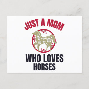 CARTE POSTALE JUSTE UNE MÈRE QUI AIME LES CHEVAUX