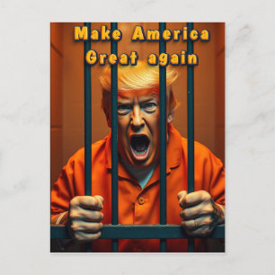 Carte Postale Justice MAGA Trump soutien Kamala Walz Humour drôl