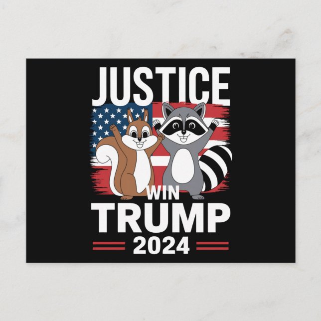 Carte Postale Justice Pour Peanut Win Trump 2024 (Devant)