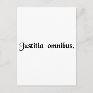 Carte Postale Justice pour tous.