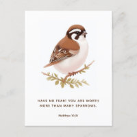 Carte postale JW avec Écriture, Matthieu 10:3