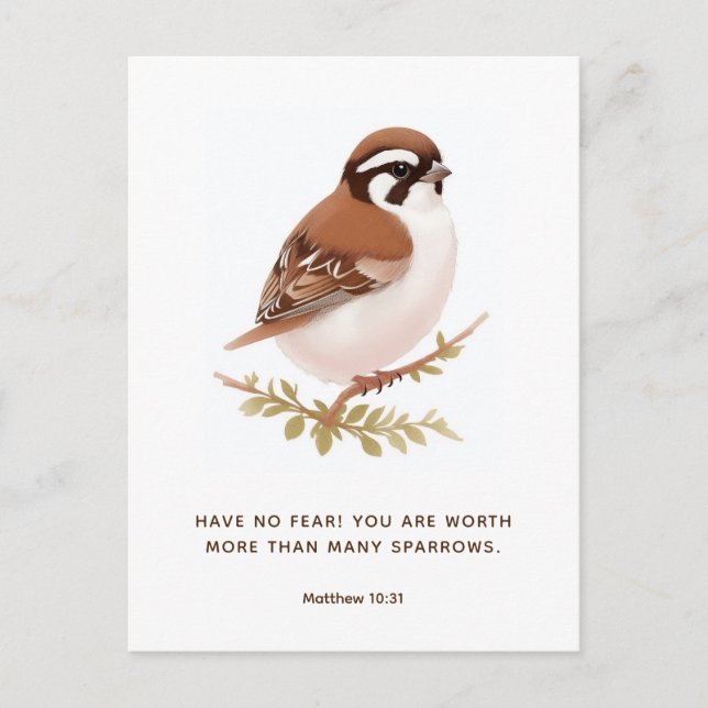 Carte postale JW avec Écriture, Matthieu 10:3 (Devant)