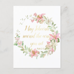 Carte Postale JW Baptism Cadeaux - Ruth 2:12