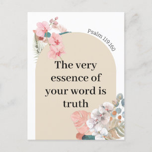 Carte Postale JW Gift Texte de l'année 2023 Psaume 119:160 arc b