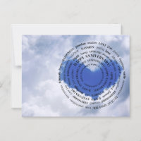 JW Happy Anniversary Card Heart dans les nuages