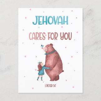Carte Postale JW Kids Gift-1 Pierre 5:7 L'Éternel se soucie de v