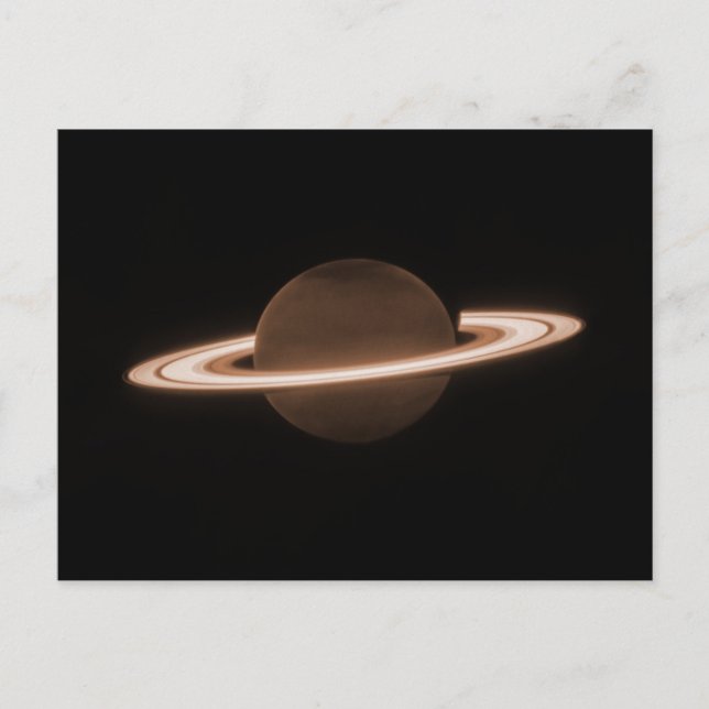 Carte Postale JWST James Webb télescope spatial Saturn Infraroug (Devant)