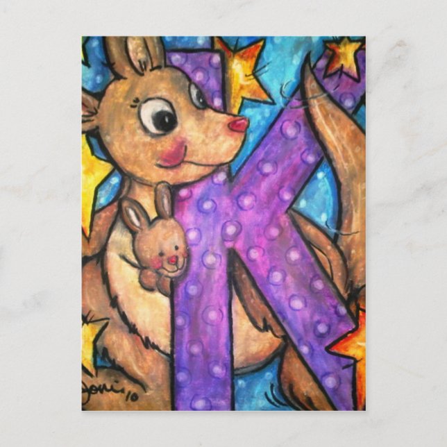 Carte Postale K est Kangaroo (Devant)