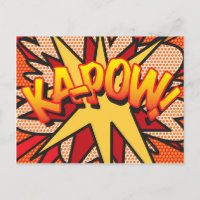 KA-POW Fun Retro Comic Book Pop art