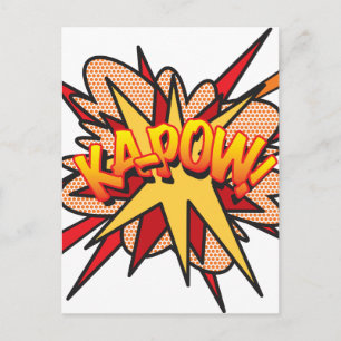 Carte Postale KA-POW Fun Retro Comic Livre Pop Art