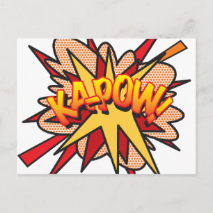 Carte Postale KA-POW Fun Retro Comic Livre Pop Art