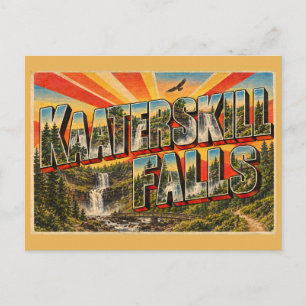 Carte Postale Kaaterskill Falls New York Cascade à deux niveaux